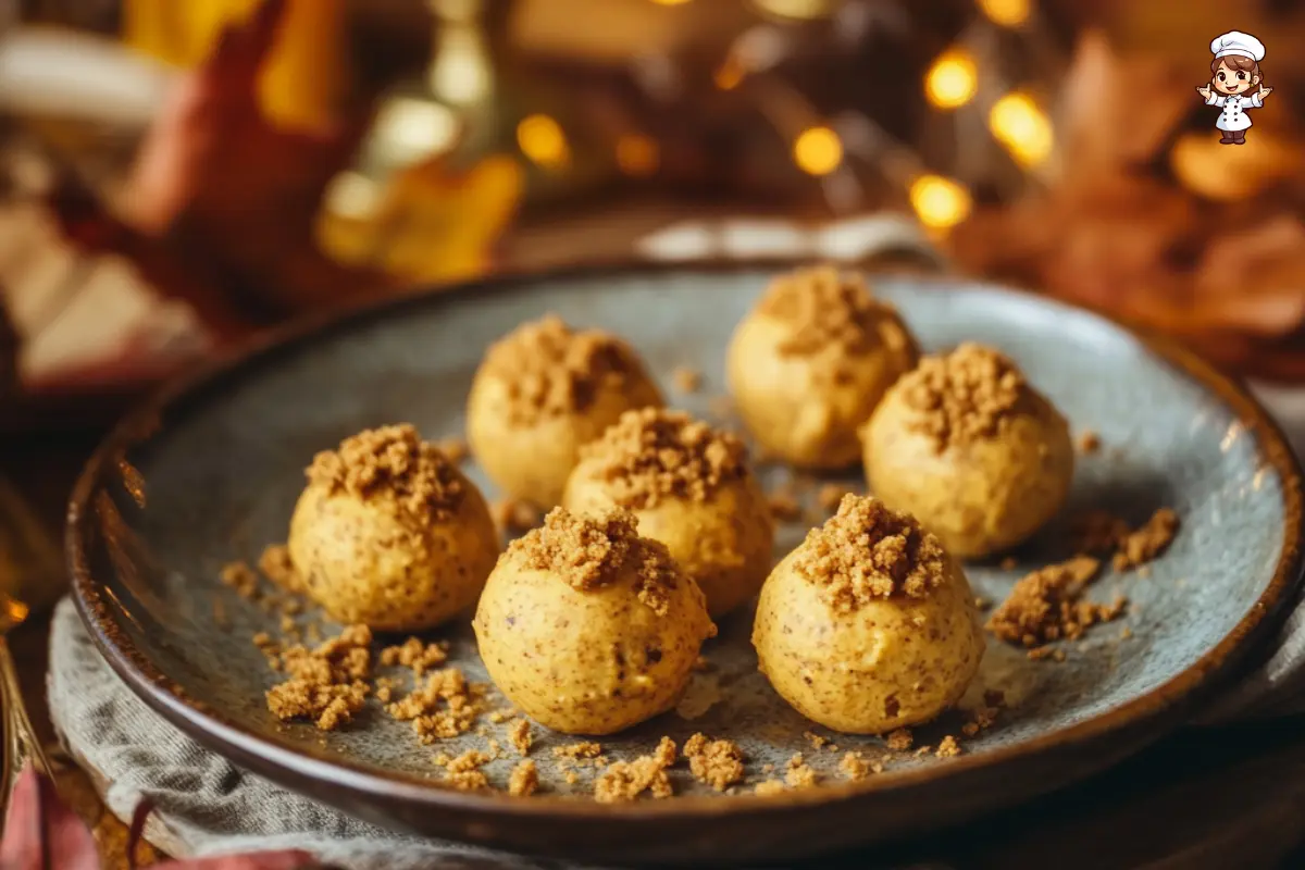 3 ingredient no bake pumpkin cheesecake balls