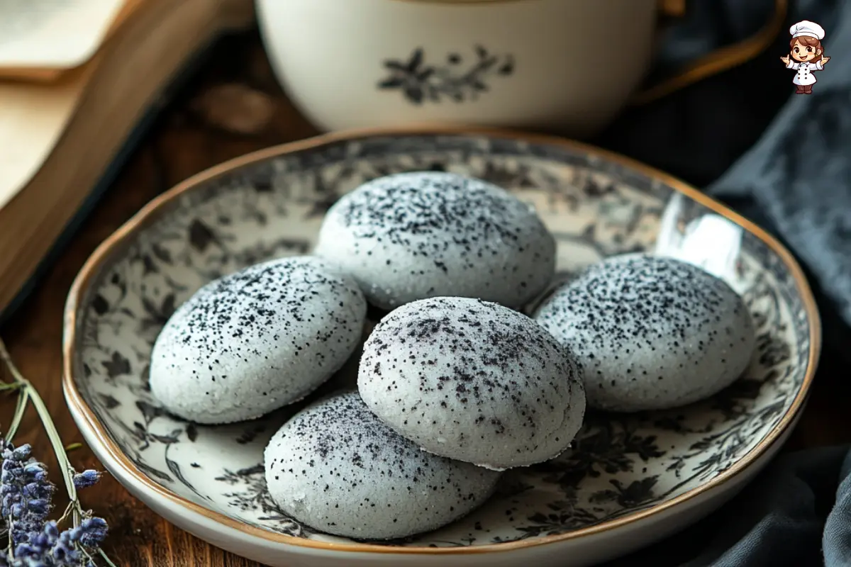 grey colored cookies recipe