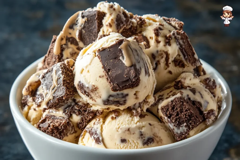 peanut butter brownie boudle cheesecake ice cream