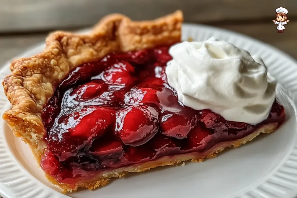 One crust cherry pie with canned filling