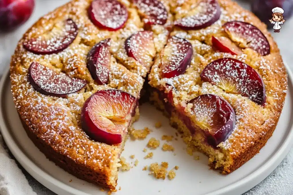 plum einkorn cake