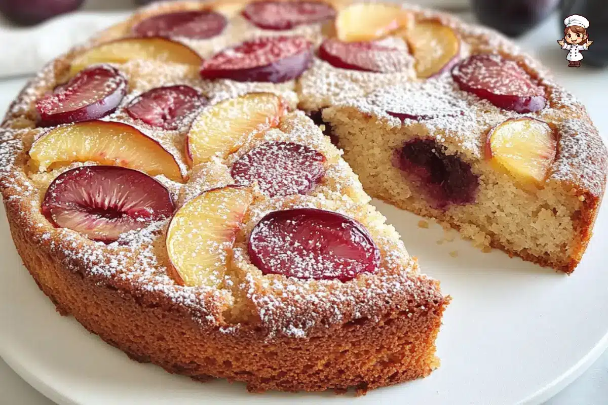 plum einkorn cake