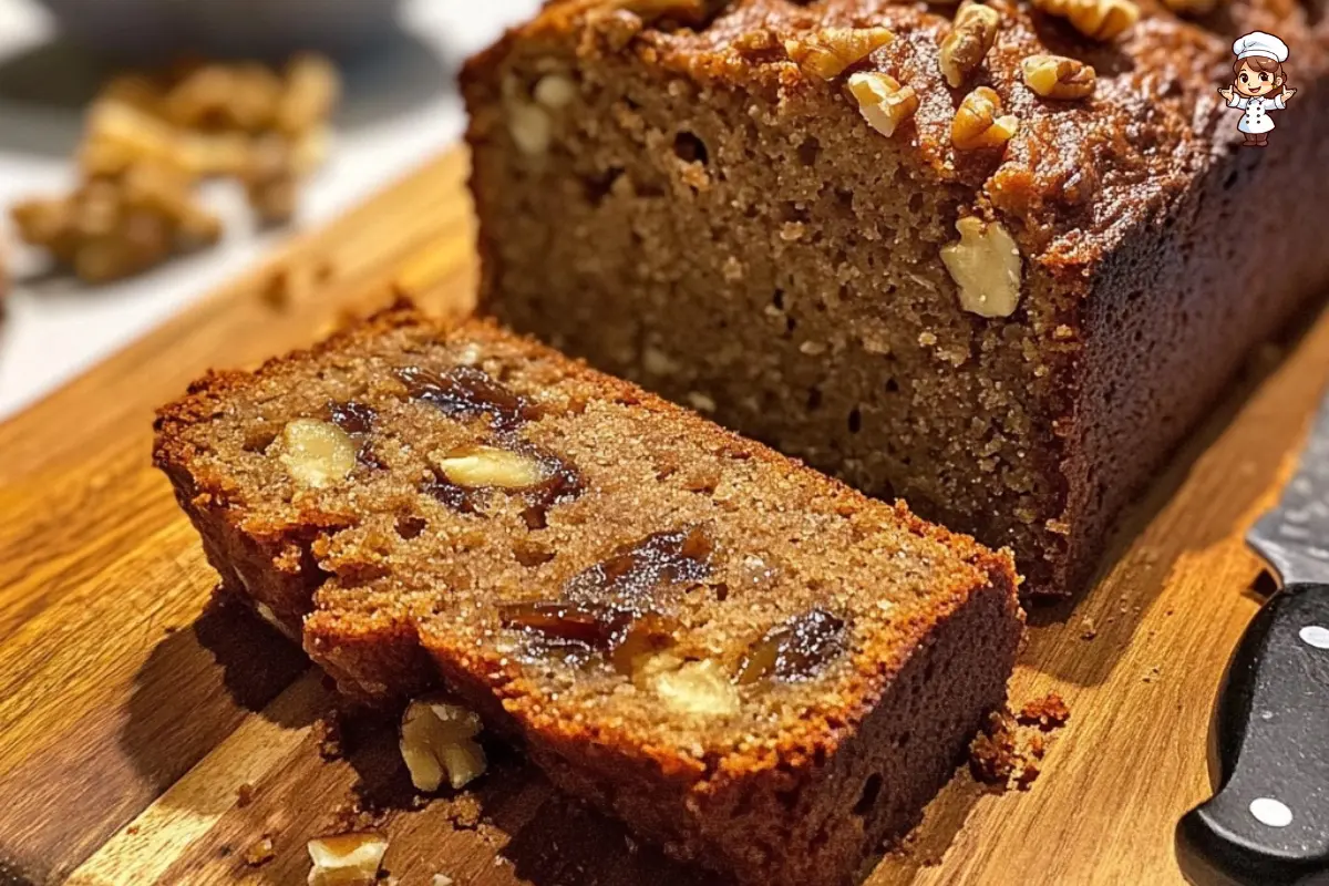 Date and Walnut Loaf recipe – a moist, nutty loaf perfect for tea time.