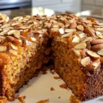 Delicious Italian Carrot Cake with Almonds, featuring grated carrots, toasted almonds, and orange zest.