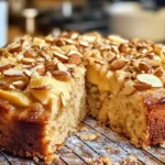 Moist and Fragrant Almond Apple Cake with a Crunchy Topping