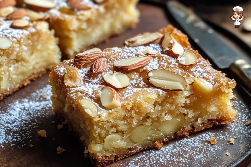 almond croissant blondies