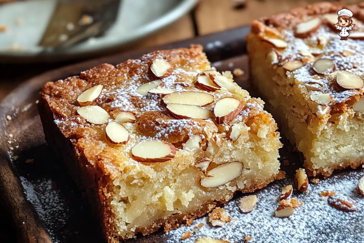 almond croissant blondies