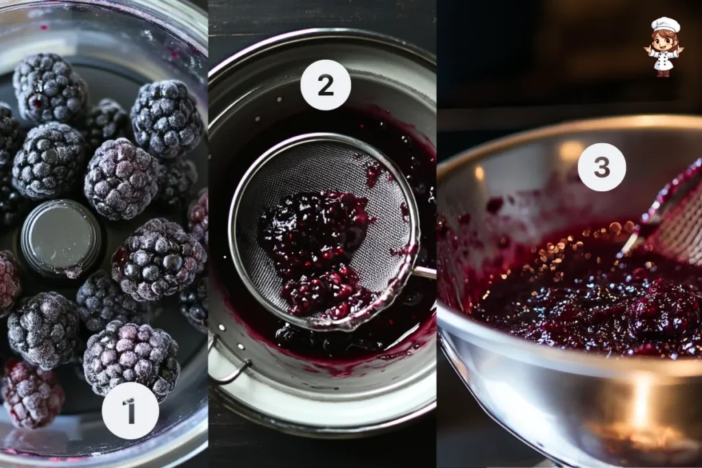 Preparing the Blackberry Puree