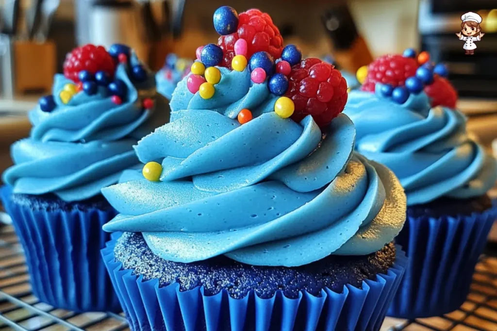 blue cupcake