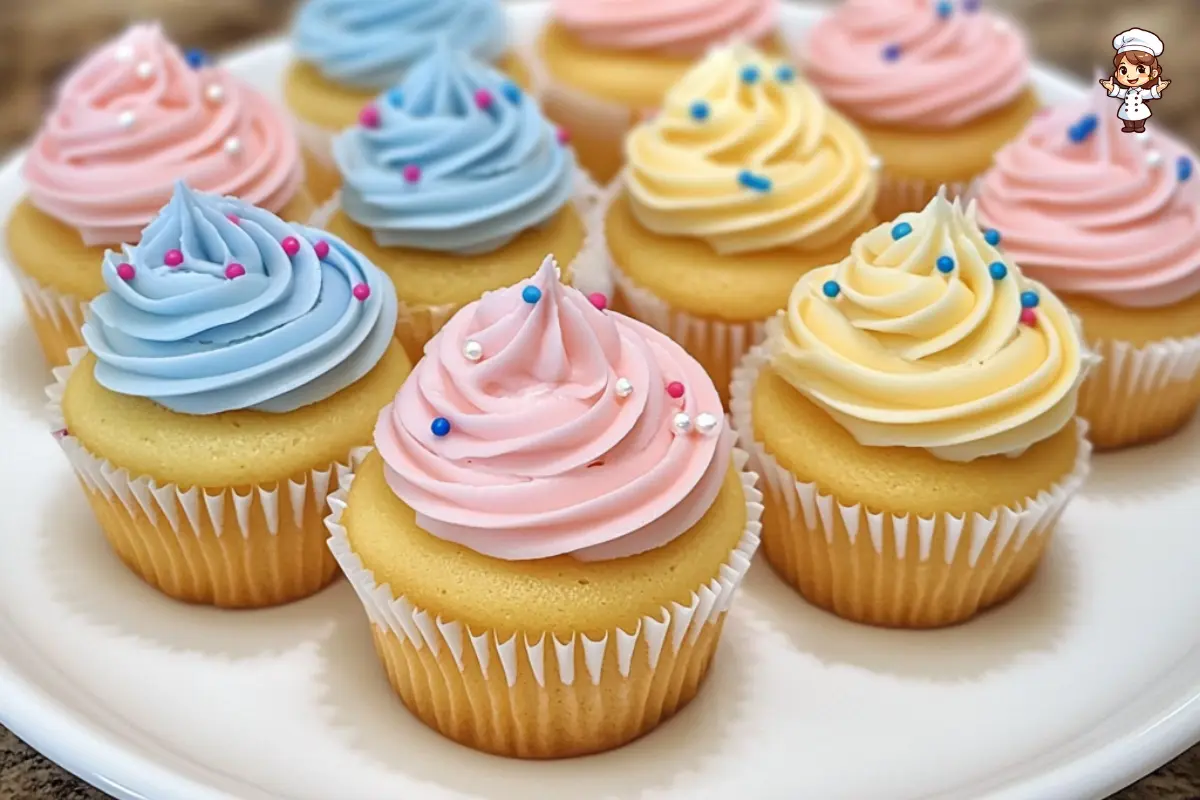 Delicious mini cupcakes with buttercream frosting, perfect for parties and celebrations.