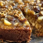 Old Fashioned Date Apple and Walnut Cake served with tea