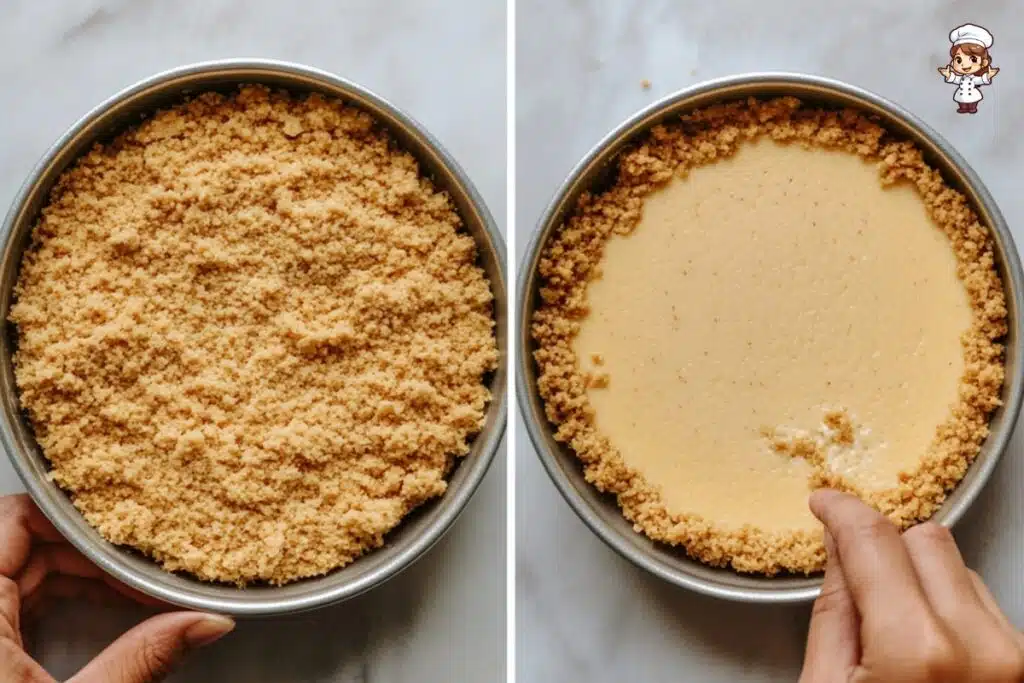 Making the Banana Cheesecake Crust