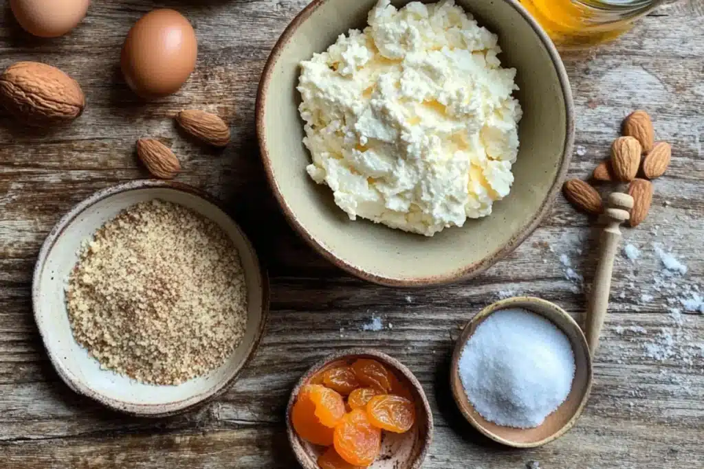 The Key Ingredients of Ricotta Apricot Almond Cake