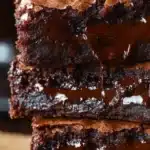 Freshly baked easy chocolate brownies