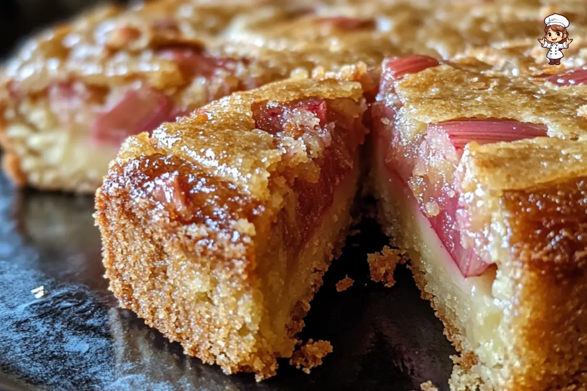 Heavenly Rhubarb Marzipan Cake Recipe Sweet & Tangy Delight