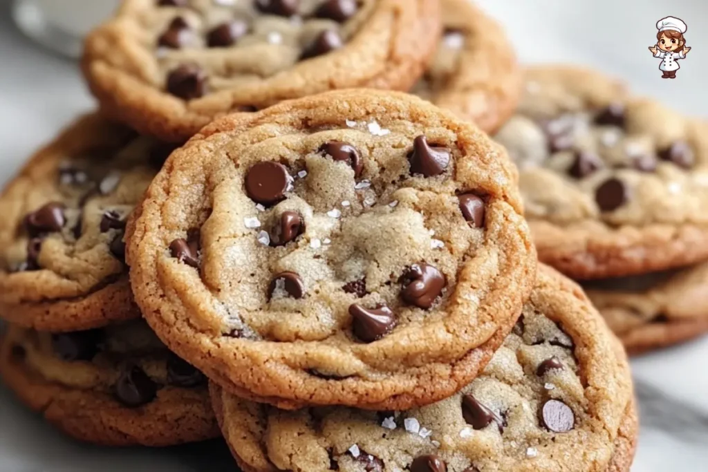 Homemade chocolate chip cookies, soft and chewy.