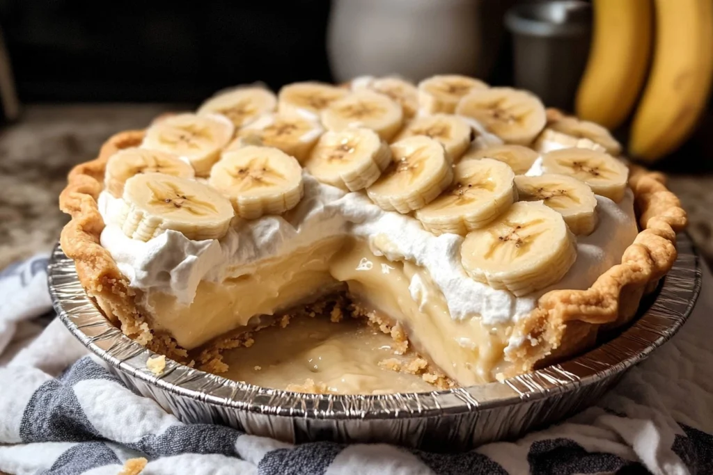 Homemade Banana Cream Pie Recipe: Creamy Custard, Fresh Bananas & Whipped Cream
