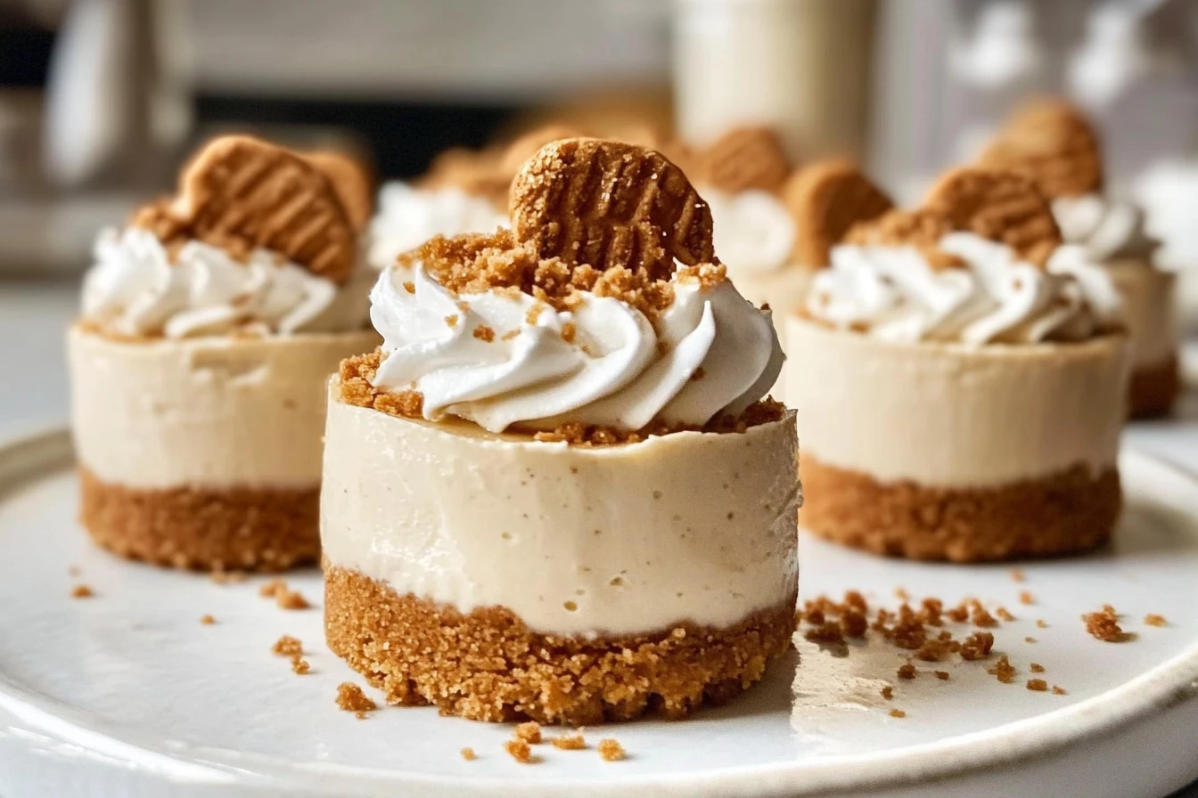 No Bake Mini Biscoff Cheesecakes Rich, Creamy, and Perfectly Bite-Sized