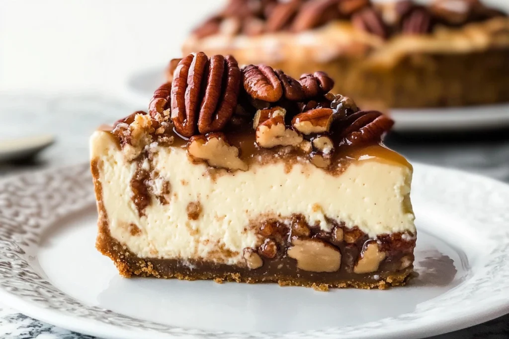 Delicious Pecan Pie Cheesecake Recipe – A Perfect Blend of Creamy and Nutty