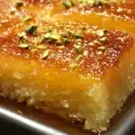 Semolina Cake Recipe Turkish Revani with Syrup