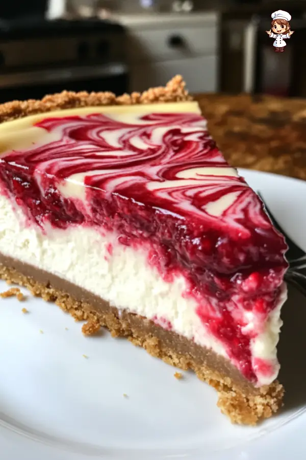 White Chocolate Raspberry Cheesecake Sweet, Tart, and Creamy