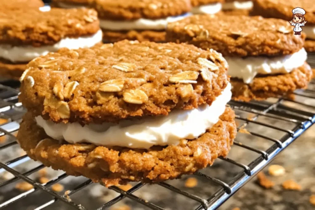 Delicious Pumpkin Oatmeal Cream Pies with creamy filling and spiced pumpkin flavor.