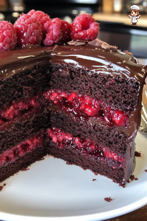 Chocolate Raspberry Cake Recipe – Moist Chocolate Layers & Tangy Raspberry Filling