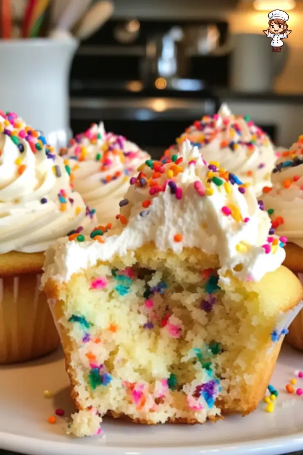 Confetti Sprinkle Cupcakes – Colorful, Fun & Easy to Make