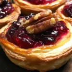 Cranberry Brie Puff Pastry Tarts Recipe Easy Festive Appetizer
