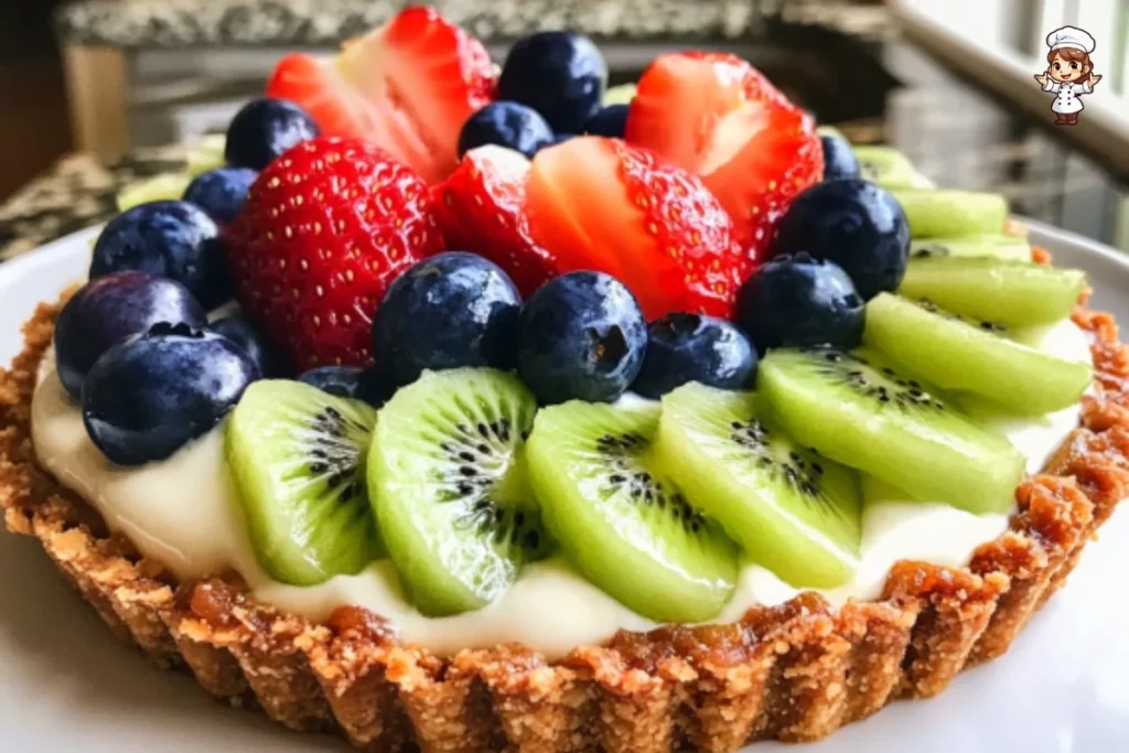 No-bake Greek yogurt fruit tart with fresh berries
