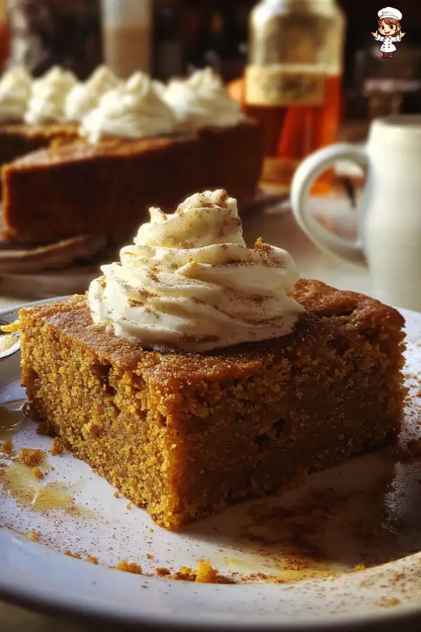 Delicious Maple Gingerbread Cake with Spiced Cream Recipe for Cozy Fall Desserts