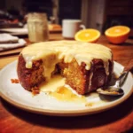 Ginger Treacle Sponge with Orange Cream Sauce delights all!