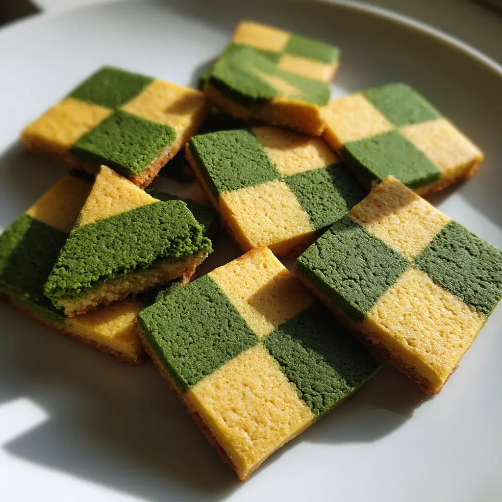 Matcha Checkerboard Cookies Recipe