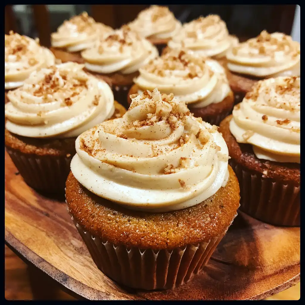 Apple Cider Cupcakes with Cinnamon Frosting
