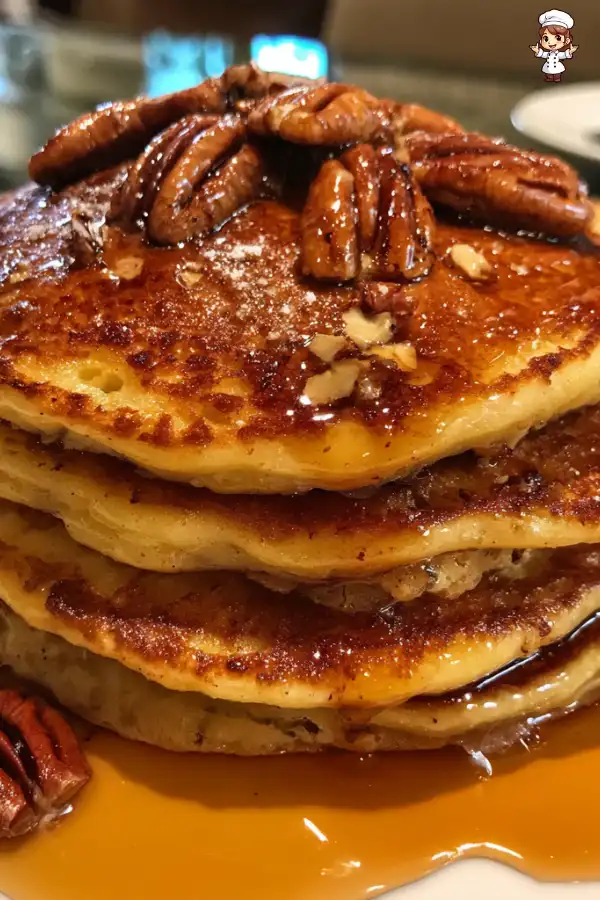 Apple Cider Pecan Pancakes are a must-try delight!
