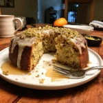 Date Pistachio Cake with Rose Orange Drizzle is irresistible!