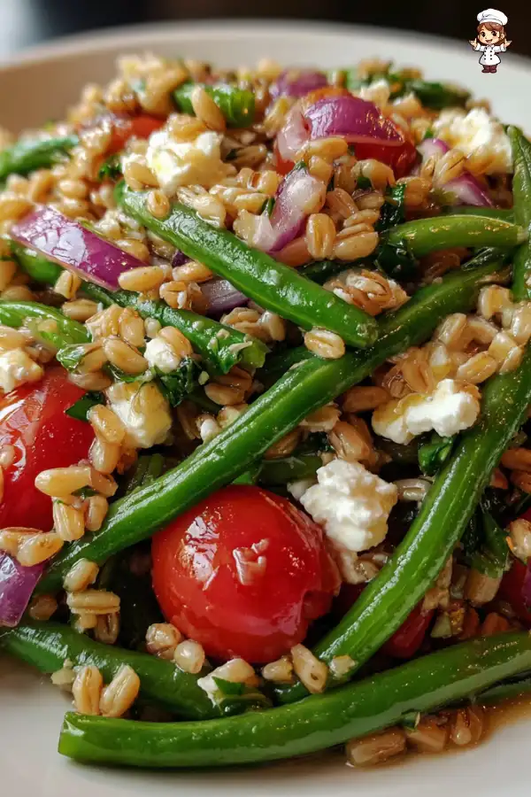 Green bean farro picnic salad is a must-try delight!