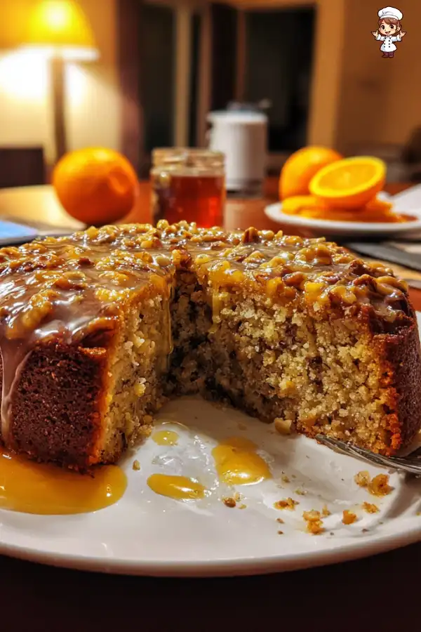 Honey-Glazed Date and Walnut Cake is a must-try delight!