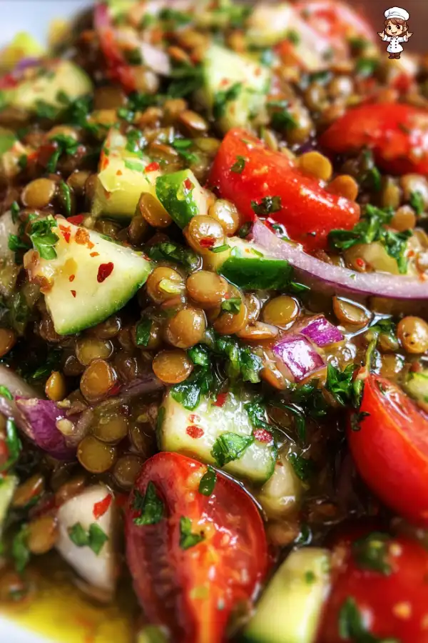 Mediterranean lentil salad recipe that delights your taste buds!