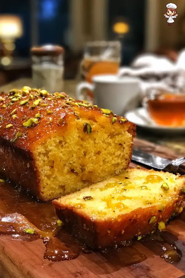 Orange Saffron and Pistachio Cake with Syrup delights!