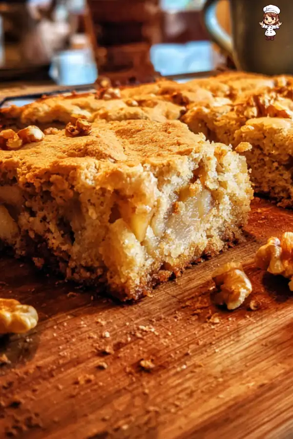 Pear Walnut Blondies are a must-try dessert delight!