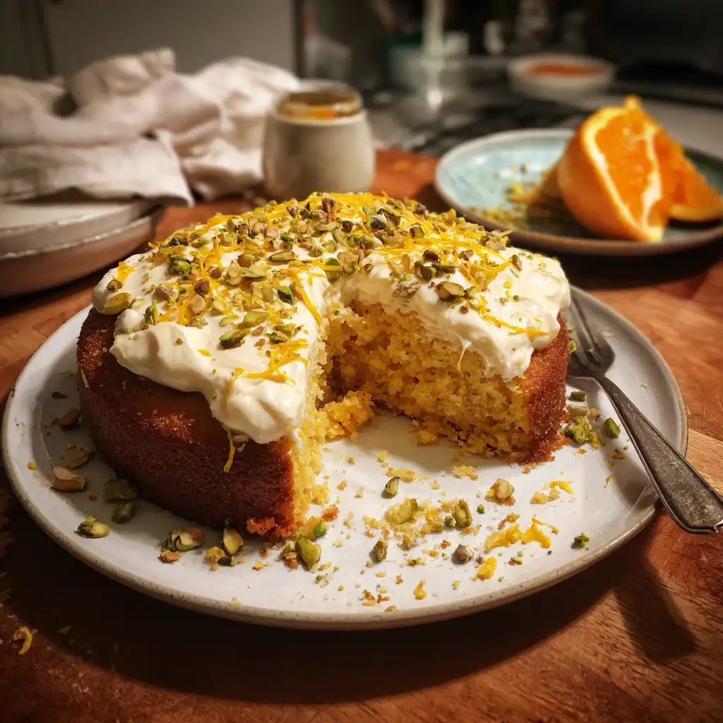 Persian Orange Cake with Pistachio and Saffron