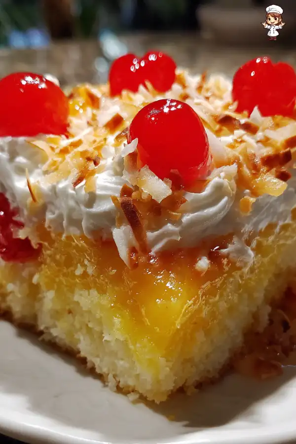 Pina Colada Poke Cake