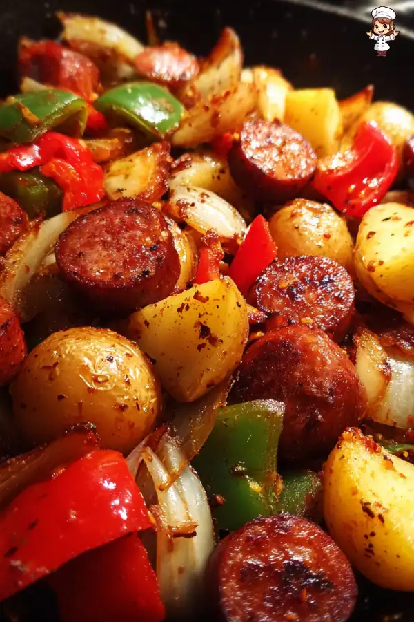 Smoked sausage and potatoes skillet recipe delights everyone!