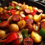 Smoked sausage and potatoes skillet recipe delights everyone!