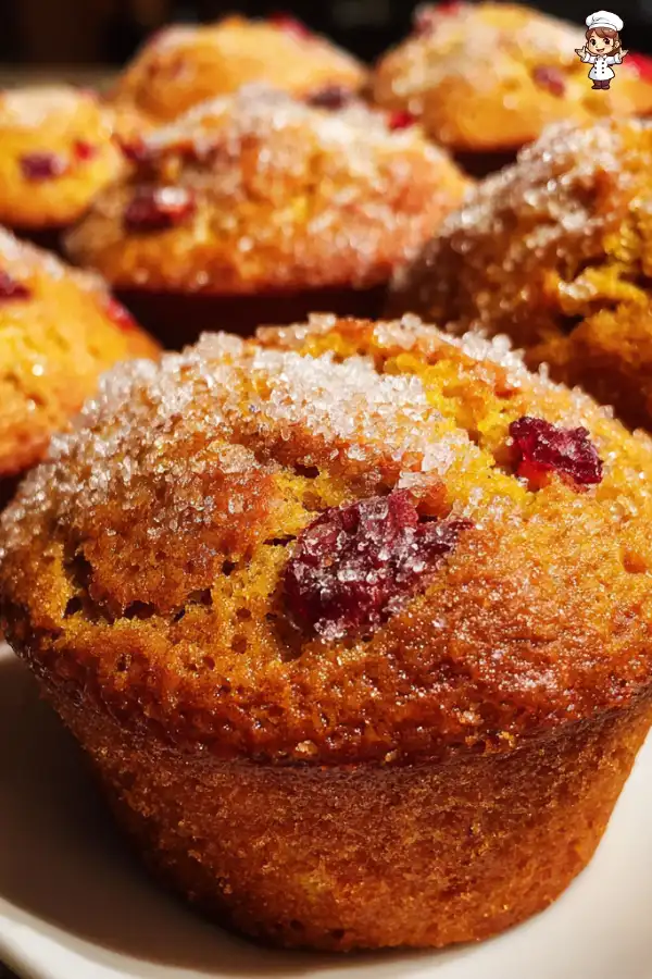 Spiced Pumpkin Cranberry Muffins