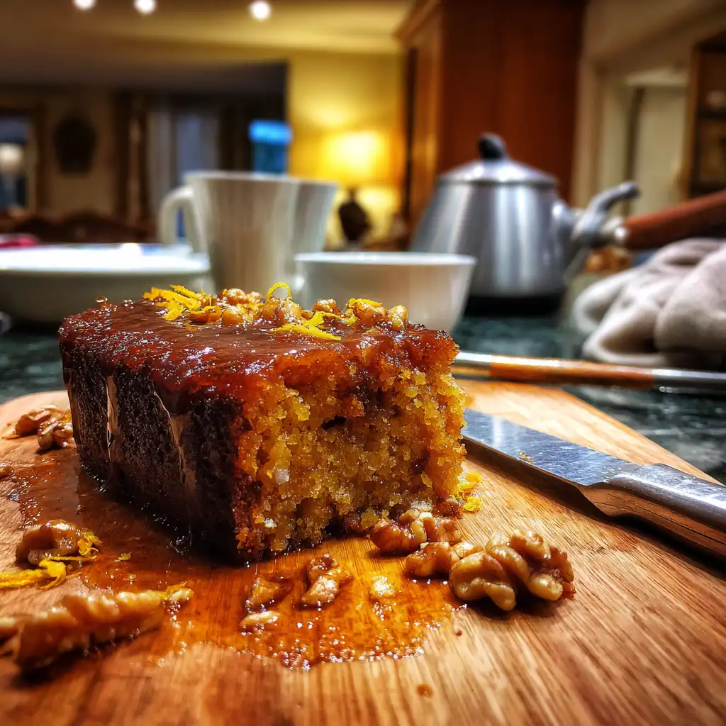 Sticky Orange Date Pudding with Toasted Walnuts delights!