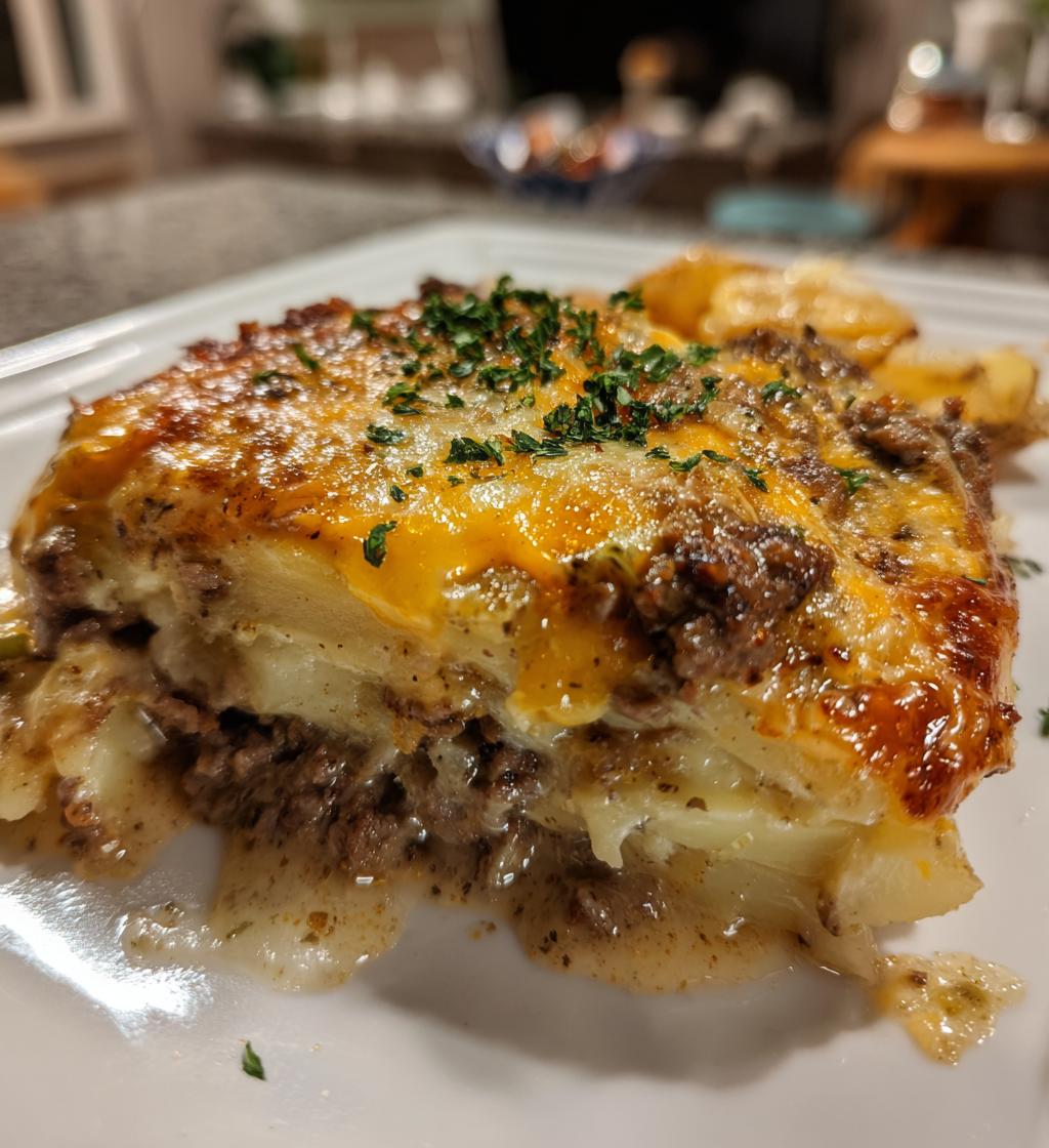 5 ingredient hamburger potato casserole - detail 1