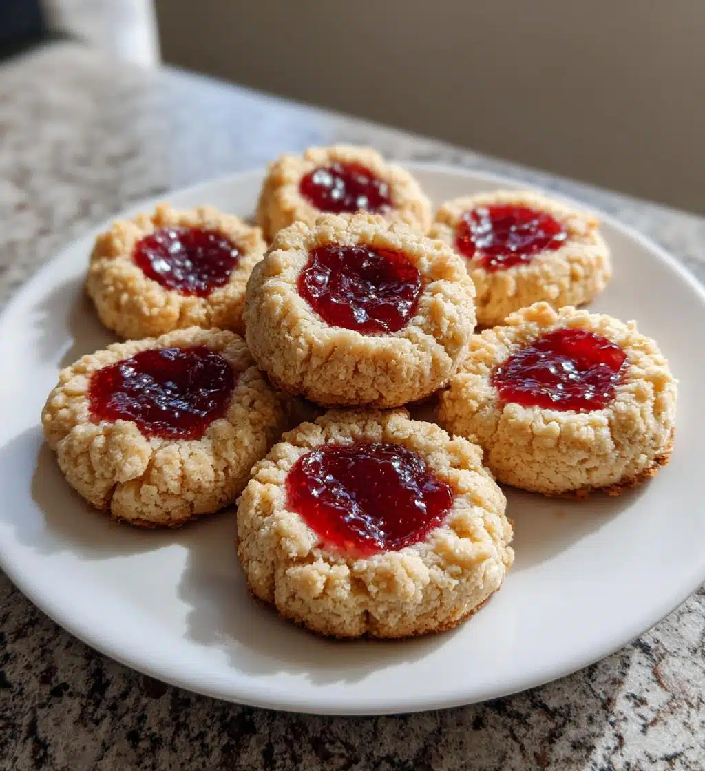 5 ingredient raspberry thumbprint cookies
