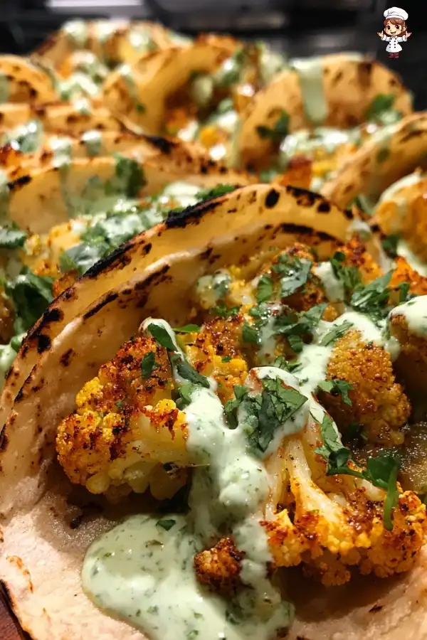 Cauliflower tacos with cilantro lime crema recipe